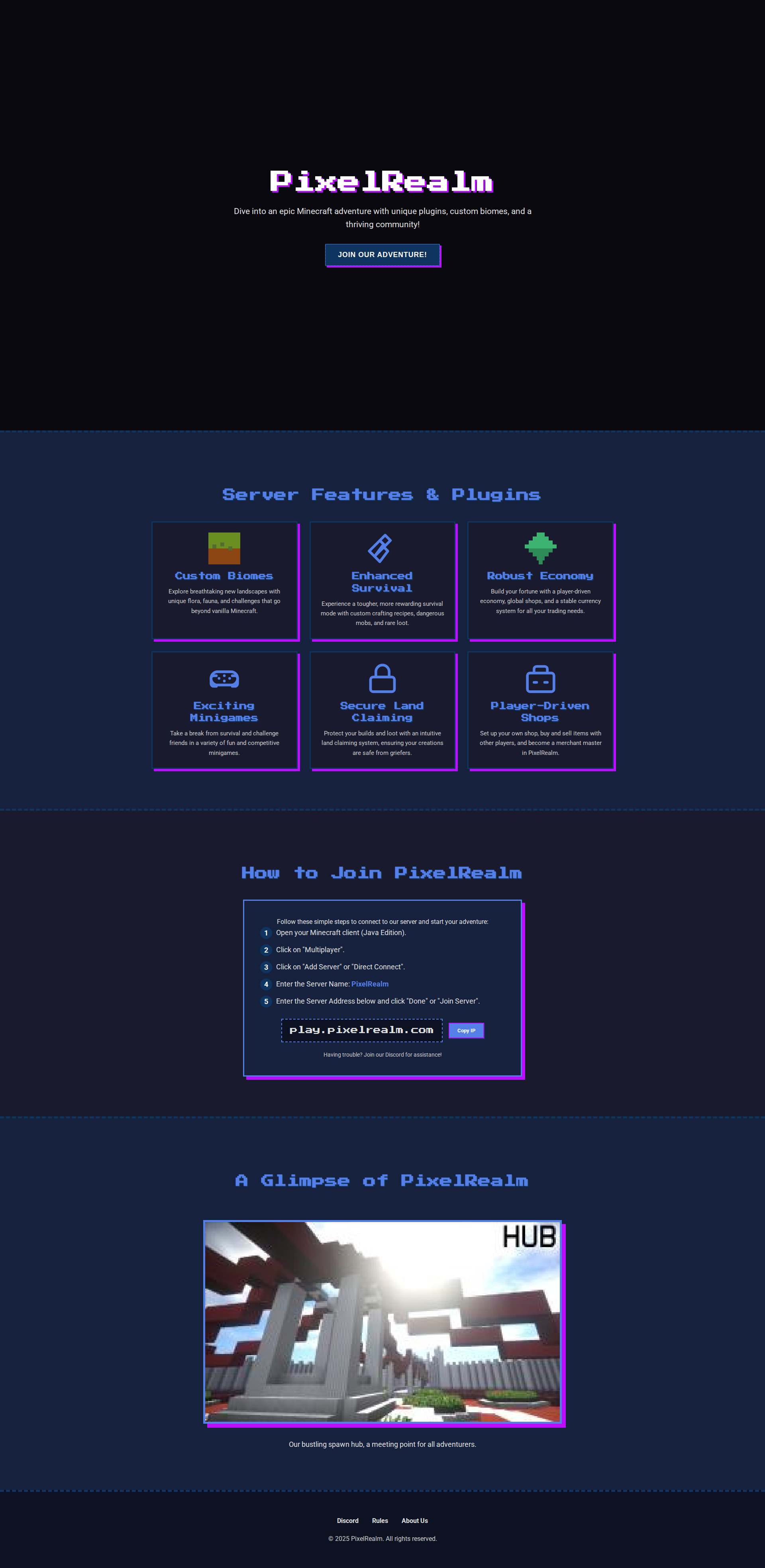 PixelRealm Minecraft preview